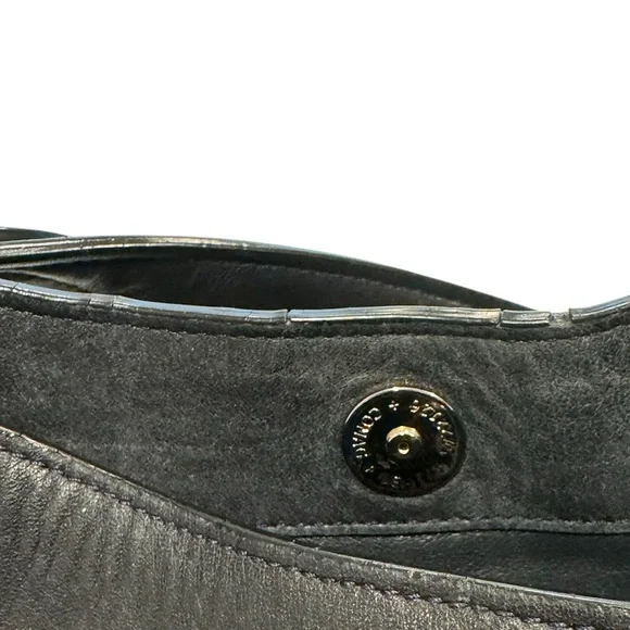 Coach Nomad Black Leather Hobo Bag with Gold Accents - Picture 11 of 13